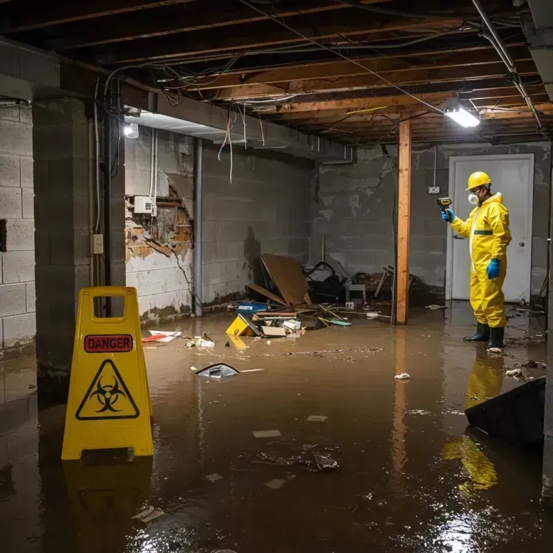 Flooded Basement Electrical Hazard in Grifton, NC Property